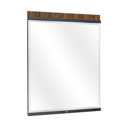 Kayner Dresser Mirror with LED Lights - Charcoal