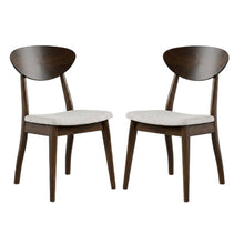 Rich Walnut Solid Wood Dining Chairs - Set of 2