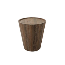 Conundrum Modern Distressed Solid Wood Drum End Table