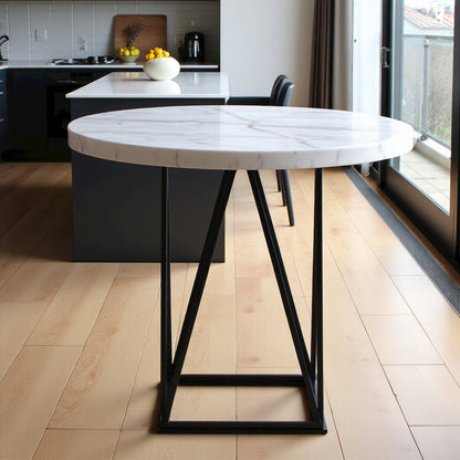 White Marble Top Counter Height Dining Table