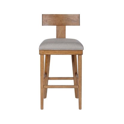 Theodora T- Back Bar Stool with Wood Seat Frame and Cushion