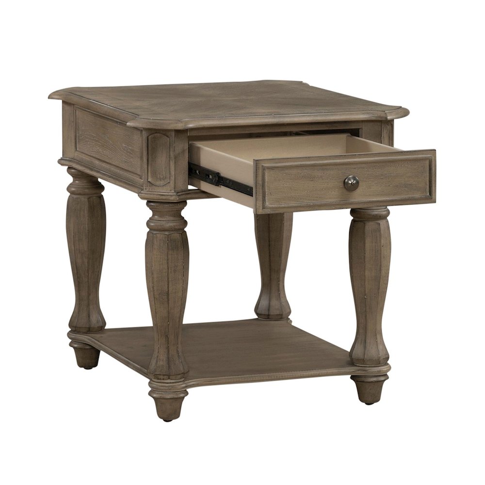 Magnolia Manor End Table in Weathered Bisque