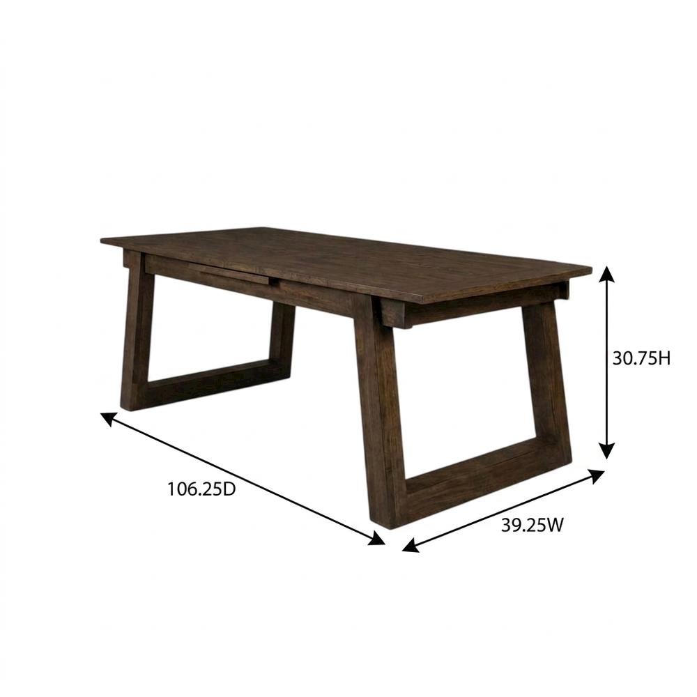 Dark Brown Extendable Dining Table with Oak and Birch Legs