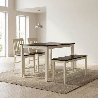 Jofran Solid Wood Counter Height Dining Set 4-Piece, Distressed Finish