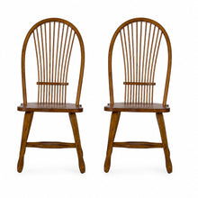 Treasures Sheaf Back Side Chair - Oak-Set of 2 in Rustic Oak