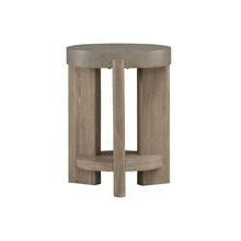 Affinity Chairside Table for Living Room - Dusty Taupe Faux Concrete Tops