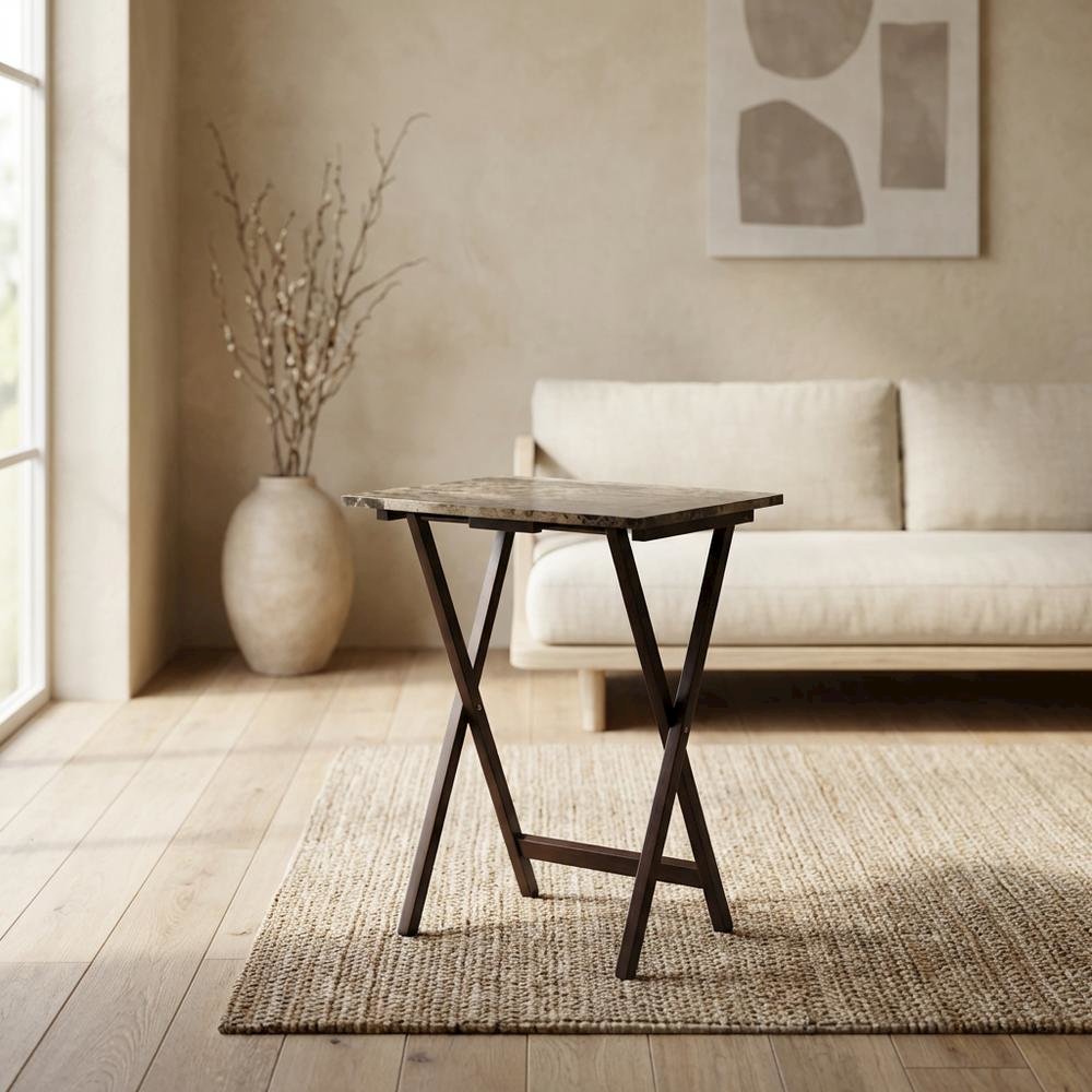 Brown, Tray Table, Removable Tray Top, Quality Build