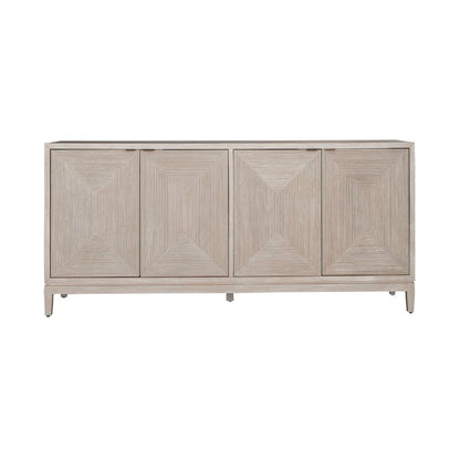 Kinsley 4 Door Accent Cabinet Light Gray in Washed Taupe