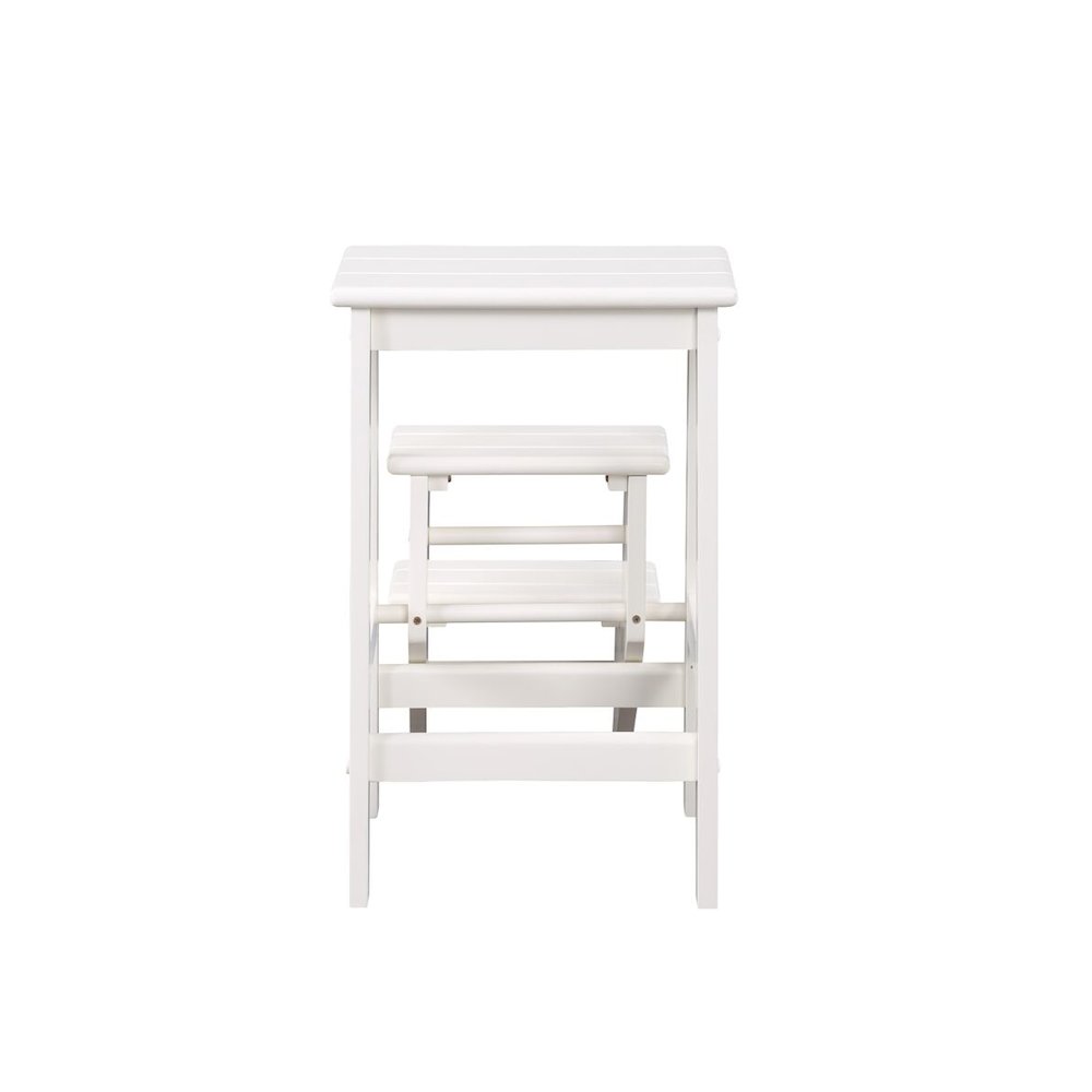24" Step Stool, White
