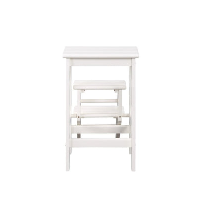 24" Step Stool, White