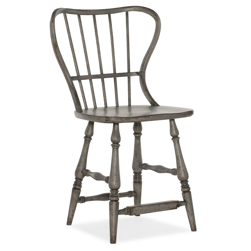 Ciao Bella Spindle Back Counter Stool-Speckled Gray