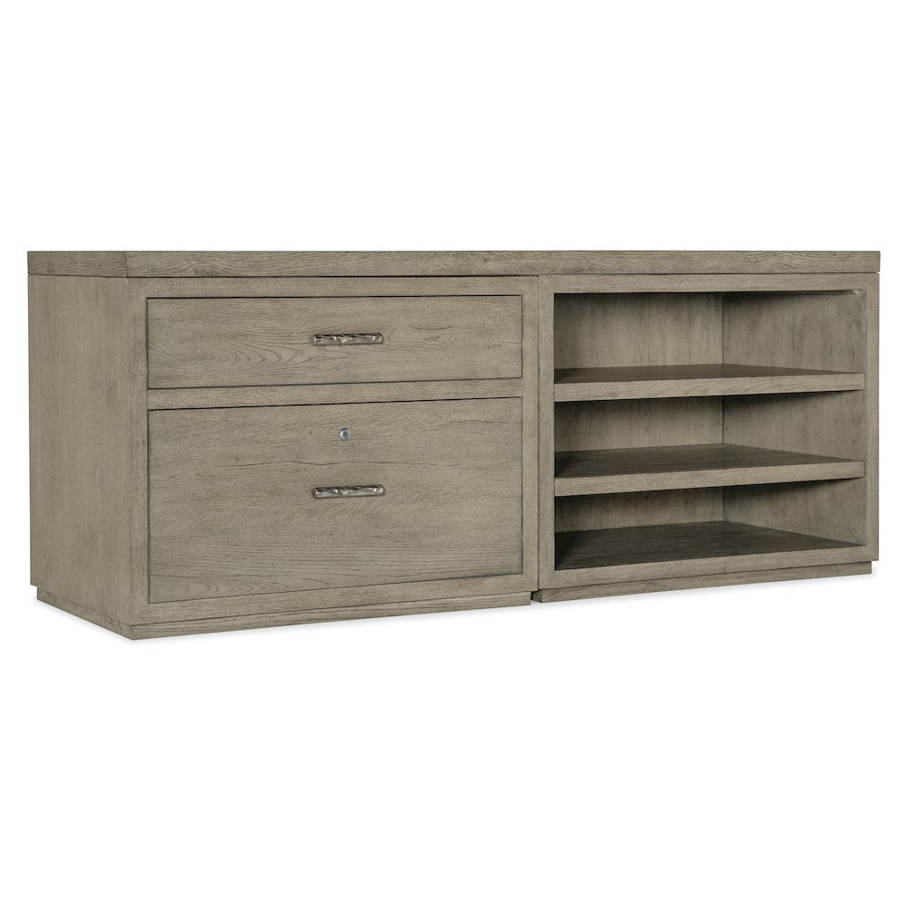 Linville Falls 72" Credenza with Lateral File and Open Desk Cabinet