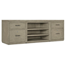 Linville Falls 84" Credenza with Two Files and Open Desk Cabinet