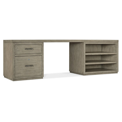 Linville Falls 96" Desk with One File and Open Desk Cabinet