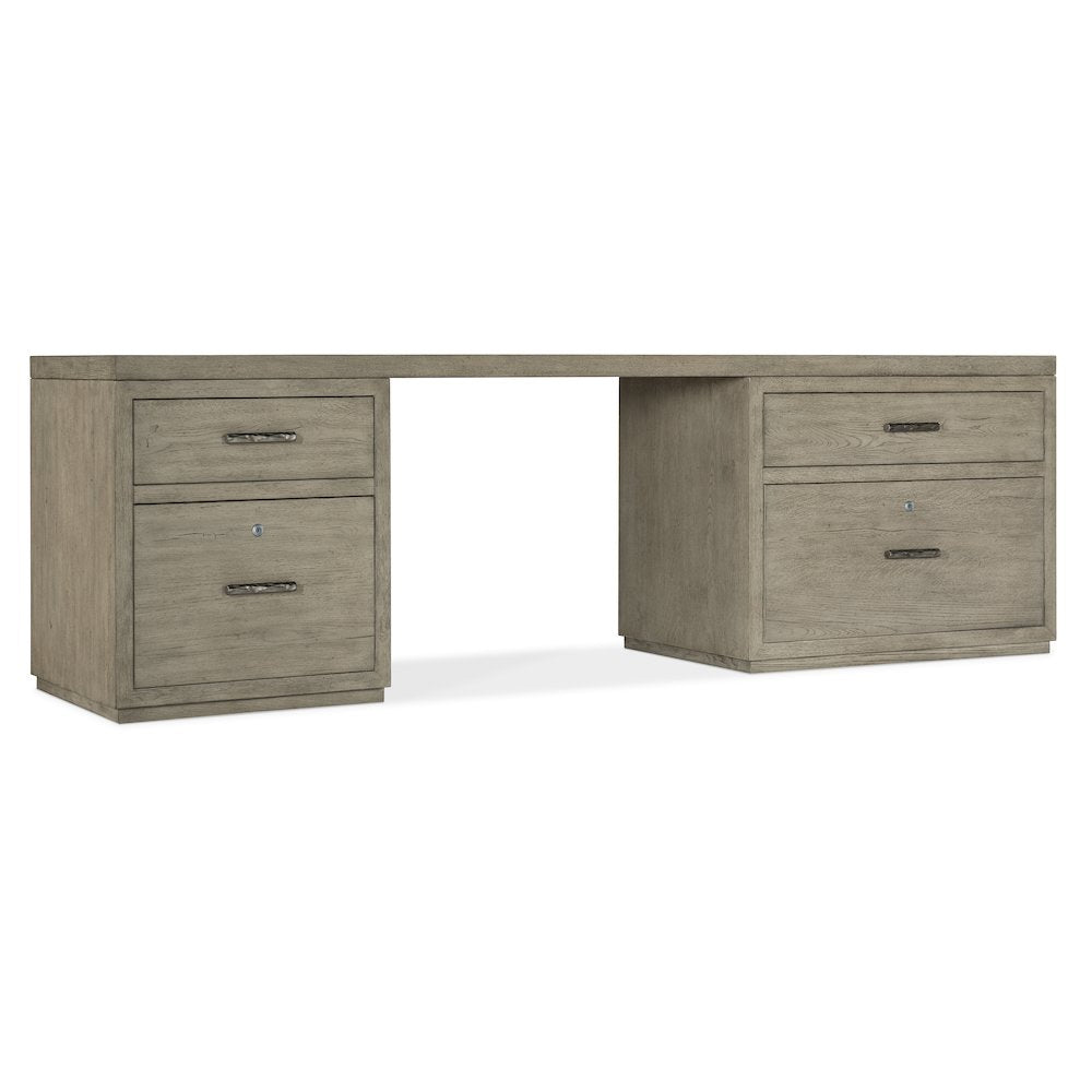 Linville Falls 96" Desk with Small File and Lateral File