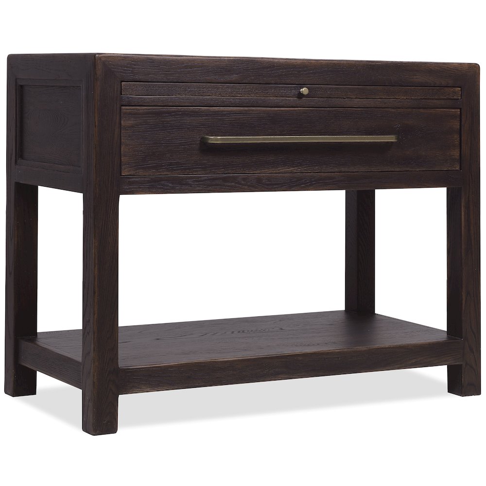 Driftwood One-Drawer Nightstand with Stone