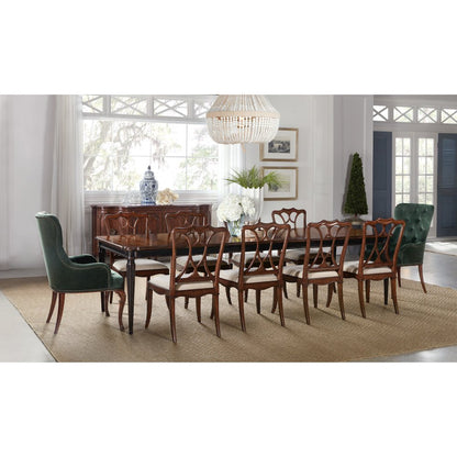 Charleston Upholstered Host Chair in Green Fabric by Hooker Furniture