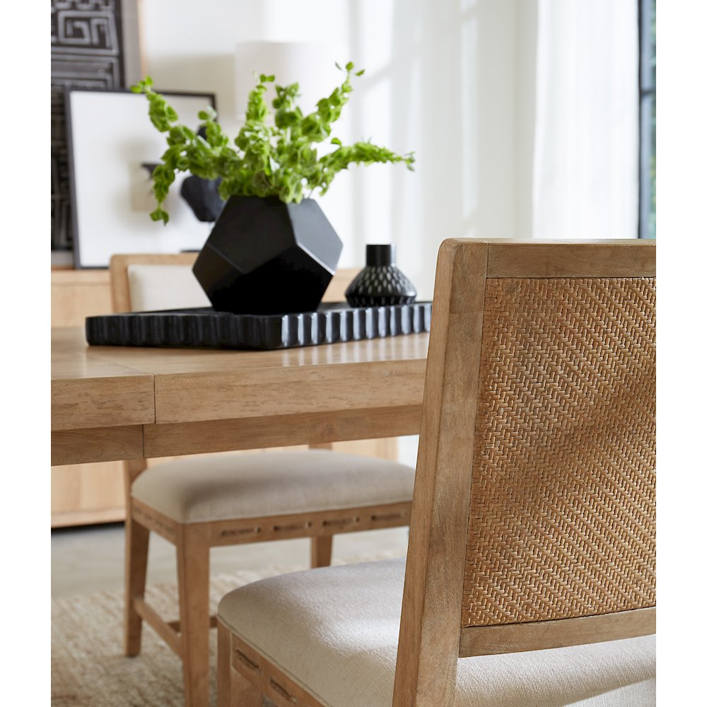 Retreat Cane Back Fabric Upholstered Side Chair in Beige by Hooker Furniture