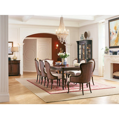 Hooker Furniture Charleston Fabric Upholstered Side Chair in Cherry Brown