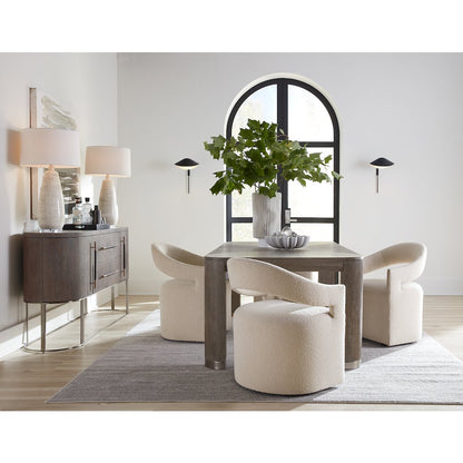 Modern Mood Fabric Upholstered Arm Chair in White by Hooker Furniture