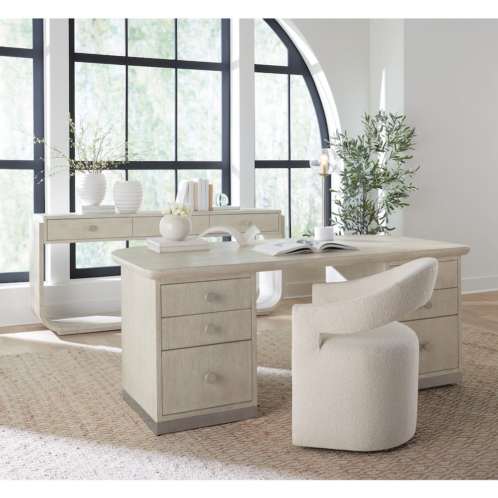 Modern Mood Fabric Upholstered Arm Chair in White by Hooker Furniture