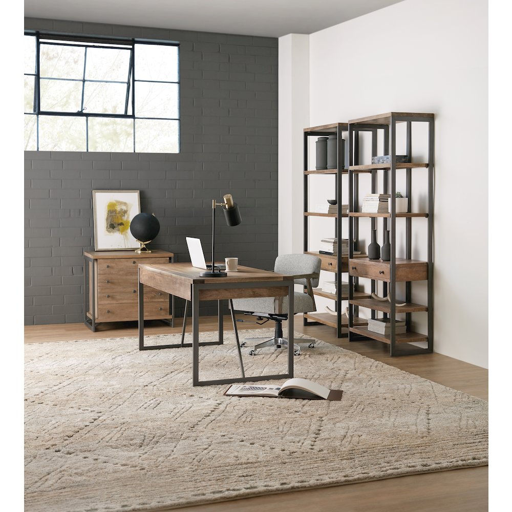 Hooker Furniture Writing Desk in Medium Wood and Gray