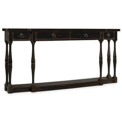 Sanctuary Four-Drawer Thin Console - Ebony