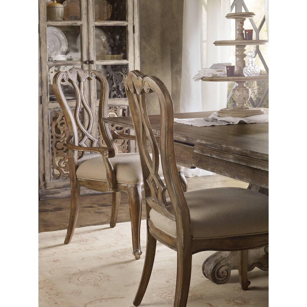 Hooker Furniture Chatelet Dining Side Chair in Caramel Froth