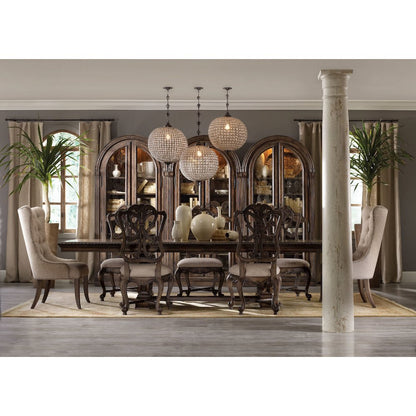 Hooker Furniture Rhapsody Tufted Dining Chair in Rustic Walnut