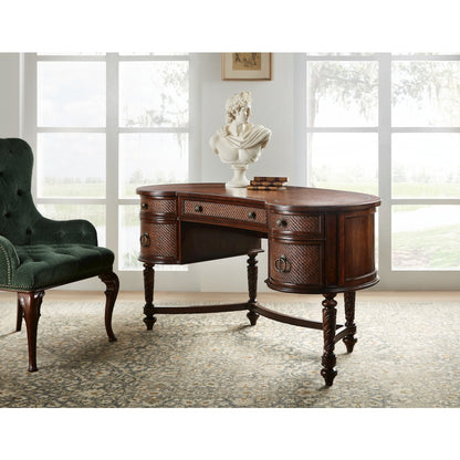 Charleston Upholstered Host Chair in Green Fabric by Hooker Furniture