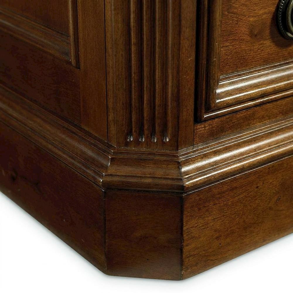 Cherry Veneer Lateral File Cabinet, Traditional, Brown