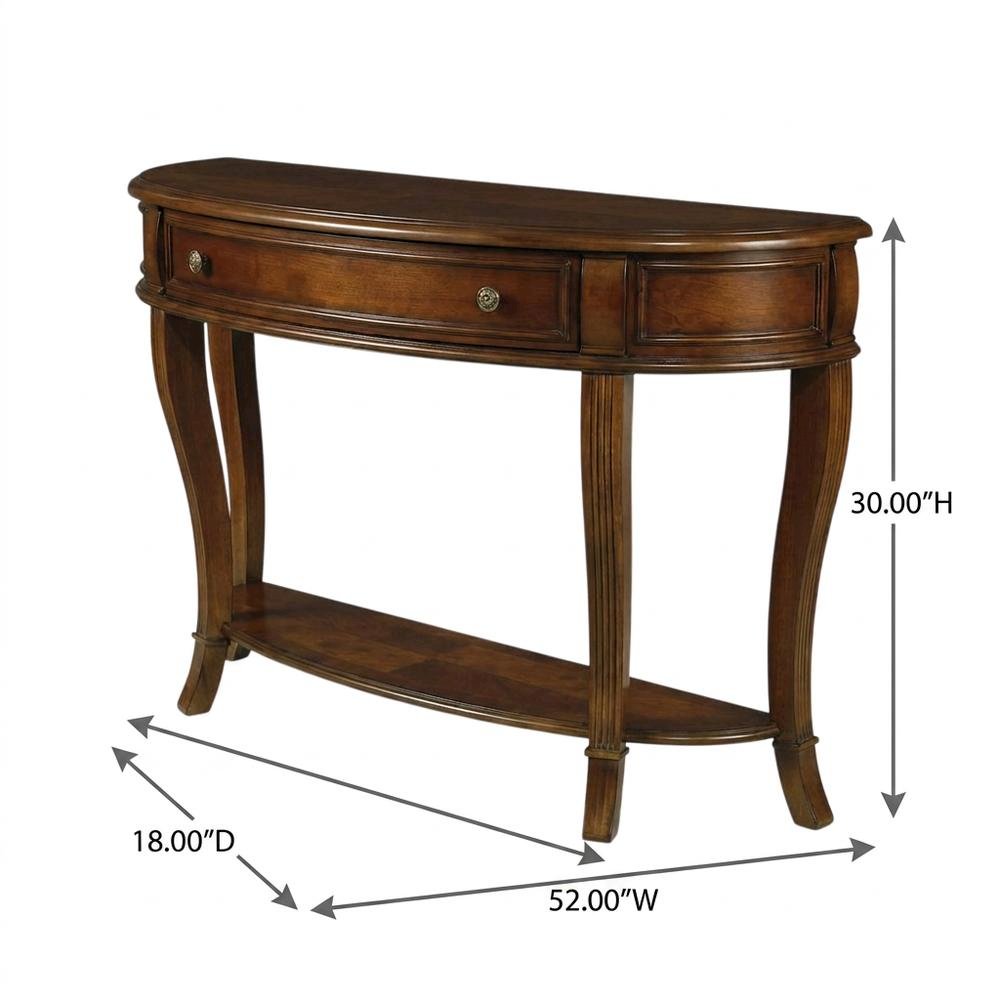 Cherry Veneer Console Table, Entryway Table Sofa Table, Brown