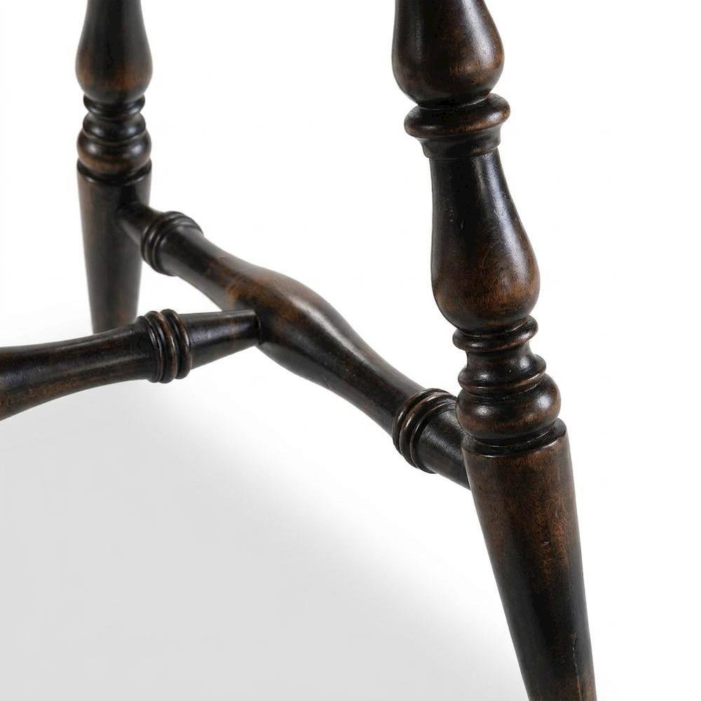 Wood-Frame Spindle Arm Chair for Kitchen and Dining Room, Black