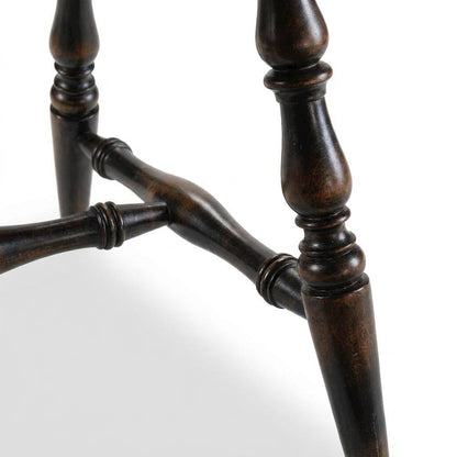 Wood-Frame Spindle Arm Chair for Kitchen and Dining Room, Black