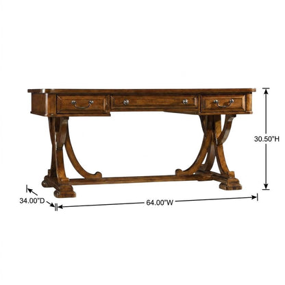 Alder Veneer Writing Desk, Brown