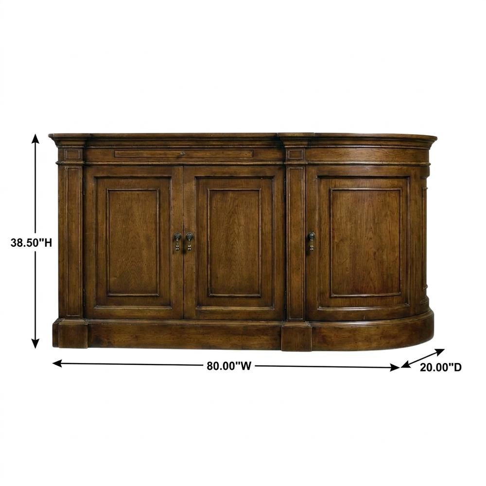 Pecky Pecan Veneer Sideboard, Rustic Sideboard Buffet Cabinet, Brown