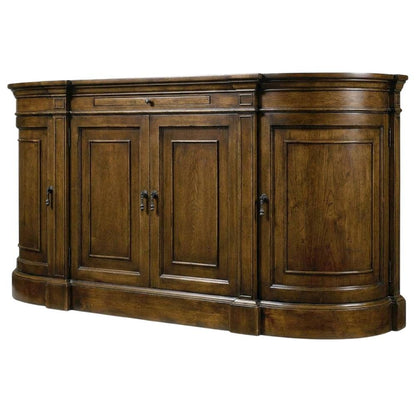 Pecky Pecan Veneer Sideboard, Rustic Sideboard Buffet Cabinet, Brown