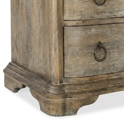 Poplar and Cedar Veneer Dresser with 8 Drawers, Distressed Wood Finish, Brown