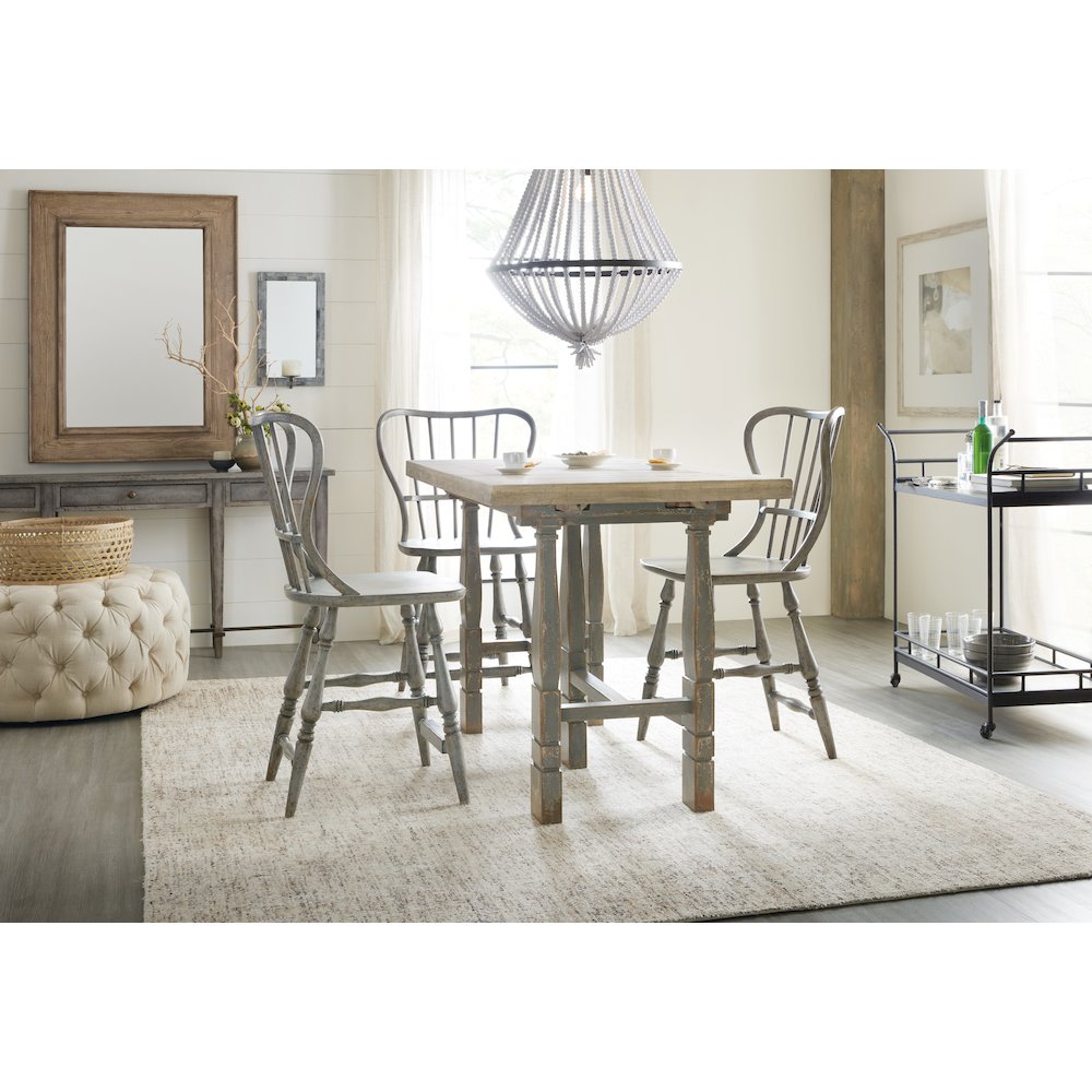 Ciao Bella Spindle Back Counter Stool-Speckled Gray
