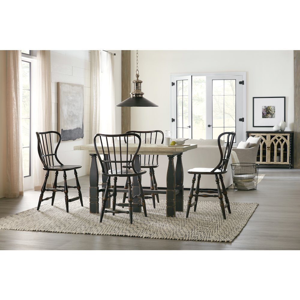 Ciao Bella Spindle Back Counter Stool-Black