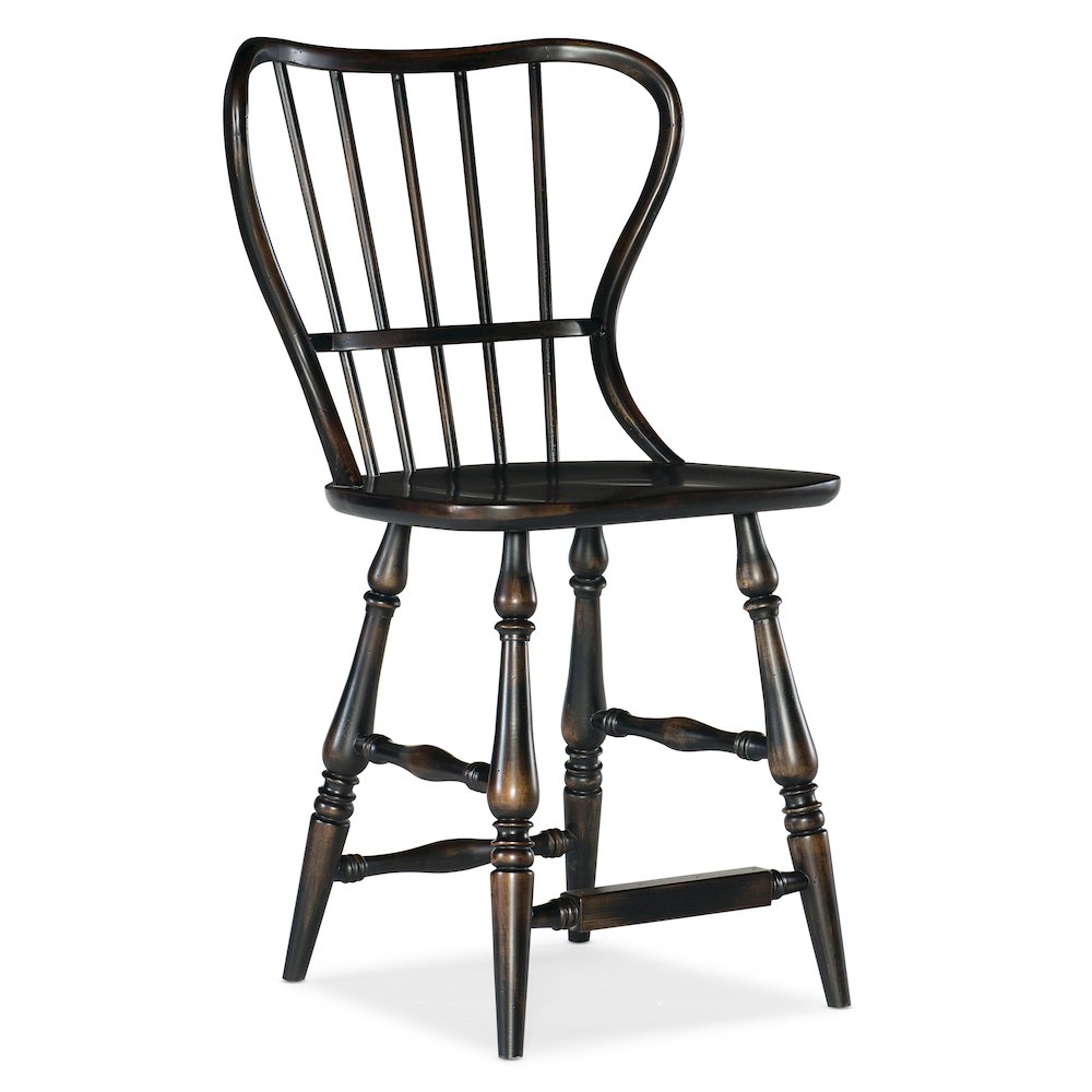Ciao Bella Spindle Back Counter Stool-Black