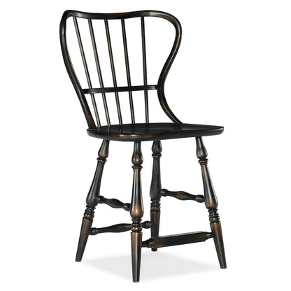 Ciao Bella Spindle Back Counter Stool-Black
