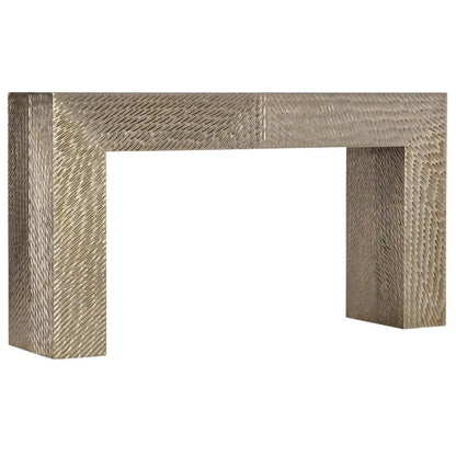 Tivoli German Foil Console Table, Entryway Sofa Table with Wood Frame, Silver