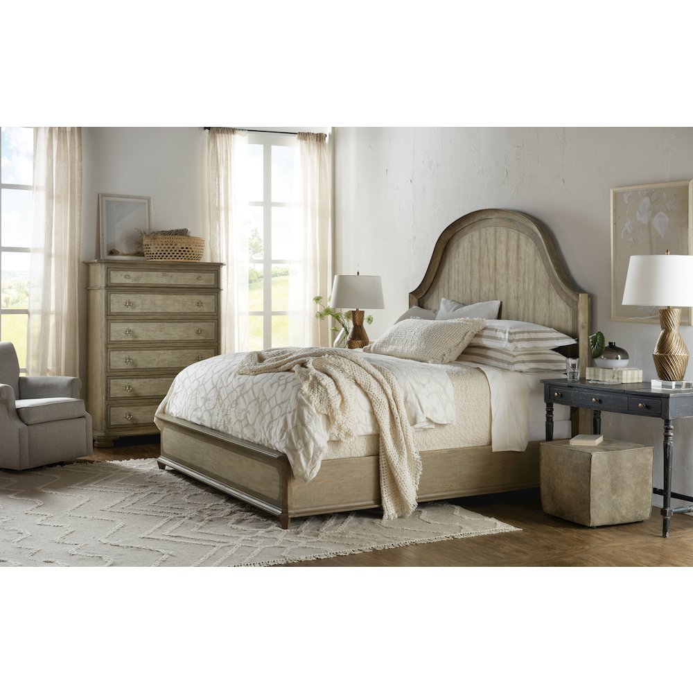Alfresco Lauro King Panel Bed with Metal