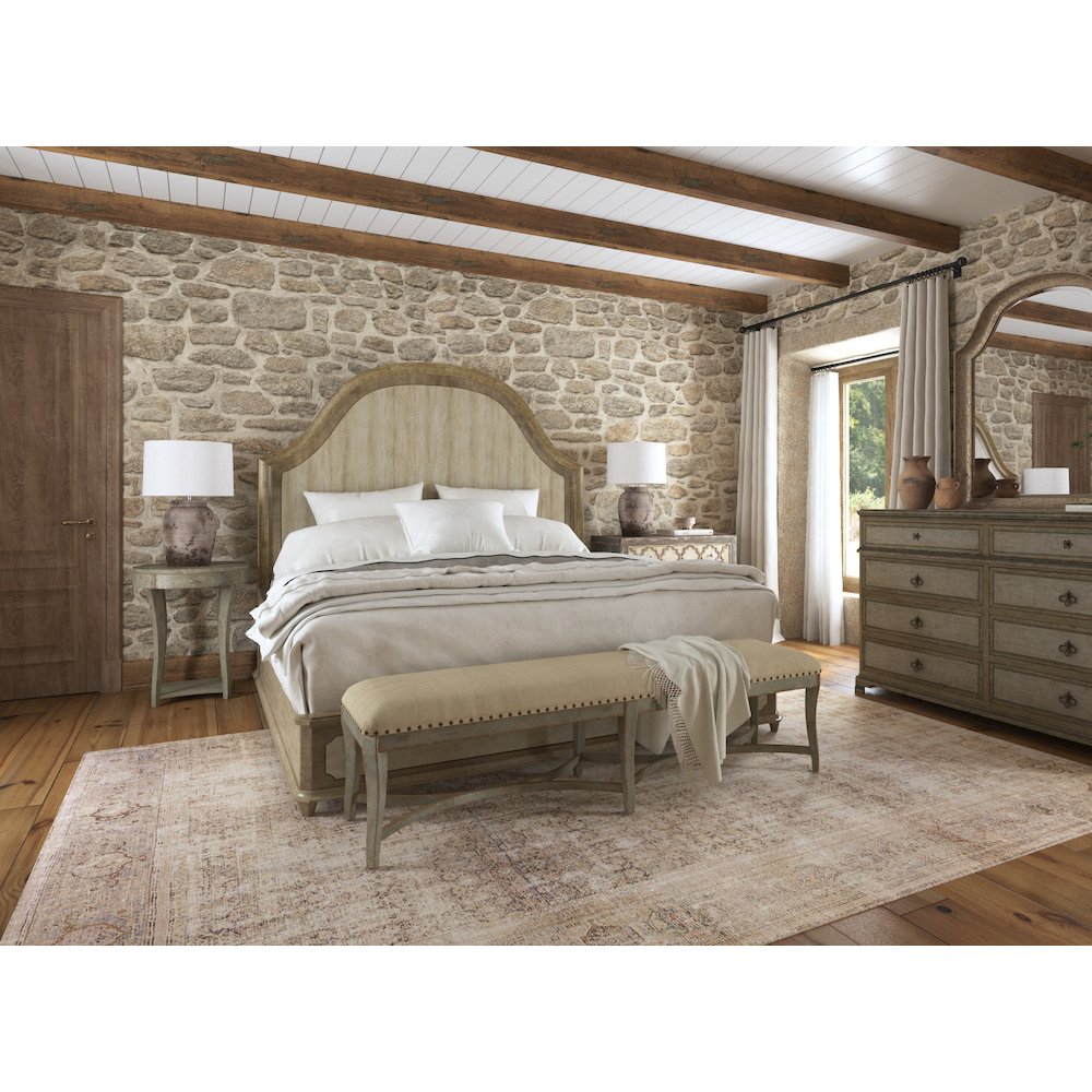 Alfresco Lauro King Panel Bed with Metal