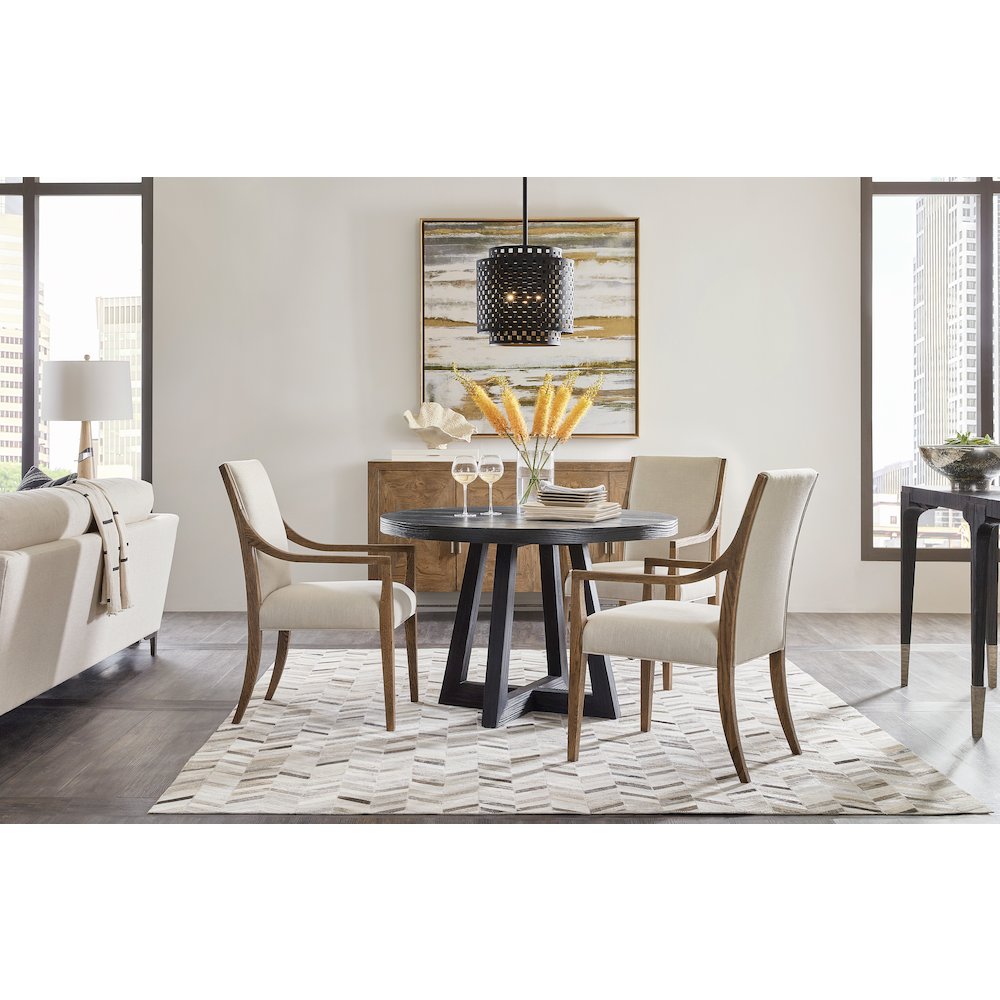 Chapman Shou Sugi Ban Petite Round Dining Table