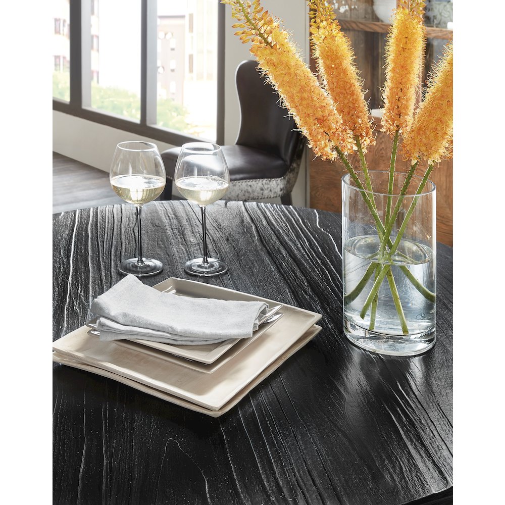 Chapman Shou Sugi Ban Petite Round Dining Table