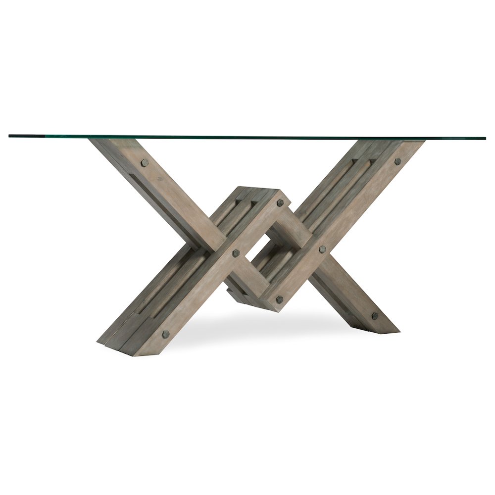 Affinity Glass Top Accent Console