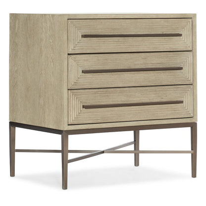 Cascade Three-Drawer Nightstand