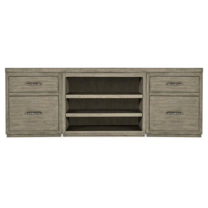 Linville Falls 84" Credenza with Two Files and Open Desk Cabinet